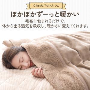 毛布 2枚合わせ 厚手 ダブル 軽い 暖かい ...の詳細画像4
