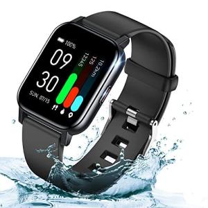 Microhelper スマートウォッチ 活動量計 16運動モード ランニングウォッチ ストップウォッチ Bluetooth5.0 歩数計 腕時計 運