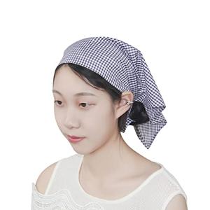 Bestechno 三角巾 無地タイプ マジックテープ付き 大人用 男女兼用 おしゃれ シンプル 衛生帽 三角頭巾 バンダナ カフェ 業務用 給食用