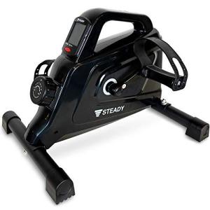 STEADY ミニフィットネスバイク 【 Designed in Japan 静音 / 負荷16段階 / 電源不要 / 大型液晶モニター 】ST121