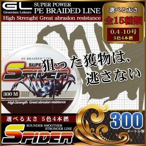 PEライン 5色4本組 300m巻 釣り糸 釣糸 0.4号｜rakuraku-yell