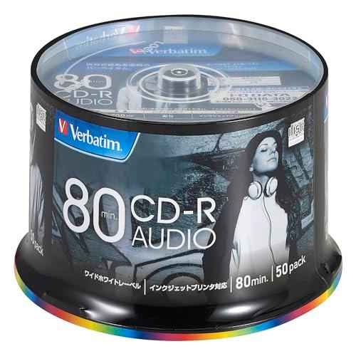 バーベイタムジャパン(Verbatim Japan) 音楽用 CD-R 80分 50枚 ホワイトプリ...