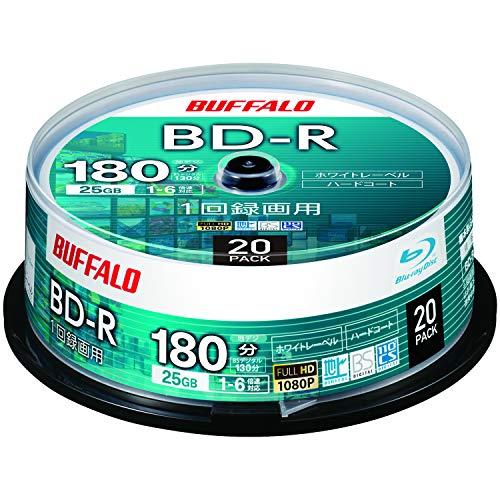 バッファロー ブルーレイディスク BD-R 1回録画用 25GB 20枚 スピンドル 片面1層 1-...