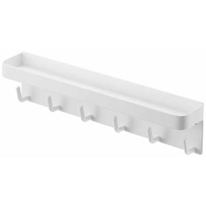 山崎実業 マグネットキーフック＆トレイ スマート ホワイト 2754