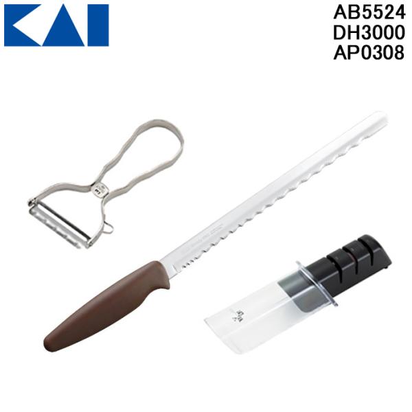 貝印 AB5524・DH3000・AP0308 パン切り包丁 220mm Bready ONE ・T...