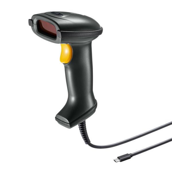 サンワサプライ BCR-TC1D1BK Type-C 1次元レーザーバーコードリーダー SANWAS...