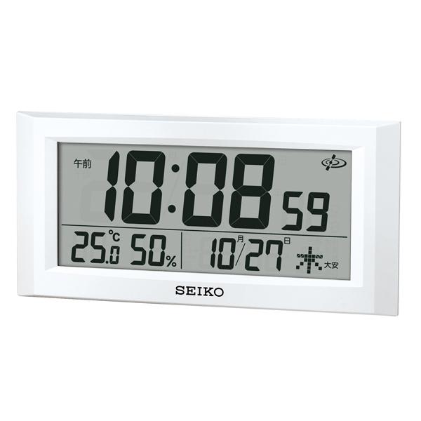 セイコー GP502W 衛星電波時計 カレンダー 温度 湿度 SEIKO