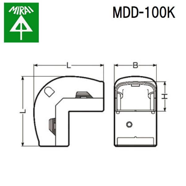未来工業 MDD-100K モールダクト(ダクト出ズミ) 1個 MIRAI