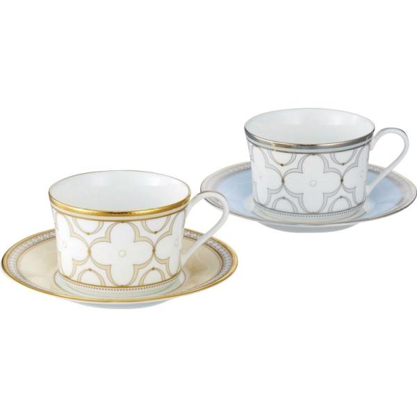 ノリタケ 4945-57L/P93686 ティー・コーヒー碗皿ペアセット(色変り) トレフォリオゴー...