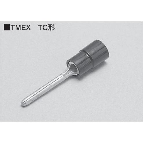 ニチフ 銅線用 絶縁被覆付圧着端子 棒形 TC形 赤 TMEXTC-1.25-11 (100個入)