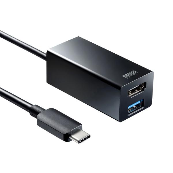 (送料無料) サンワサプライ USB-3TCH35BK USB Type-Cハブ付き HDMI変換ア...