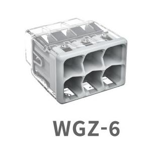 ワゴ WAGO WGZ-6 差込コネクター 6穴用 (50個入) WGZ6 (WGX-6の後継品)｜rakurakumarket