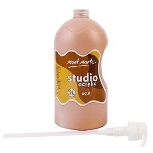 Mont Marte アクリル Gold 2リットル 2L ポンプ付き 速い乾燥 被覆力強い 学生や芸術家に向き Acrylic Paint