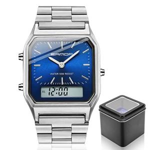 ウォッチ 腕時計 ビジネス腕時計 メンズウォッチ ビジネス 多機能 30メートル防水 日付曜日表示 デュアルタイ