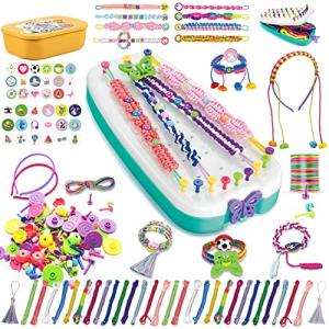 UQTOO ミサンガ 手作りキット女の子 DIY 紐 おもちゃ 編み物 手芸 ブレスレット セット 子供のお誕生日プレゼント 手作り マクラメ ロープ アクセサリー キット