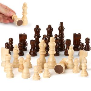 磁気木製チェスピースのみ 3インチ Lサイズ キングチェスピース 重量付き 手作り 木製チェスピース...