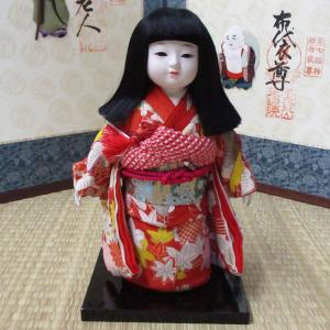 市松人形 正絹京友禅衣装 尺三 本結帯 日本人形 : 人形の