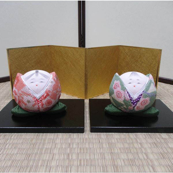 【雛人形】京製木目込雛　桃の語らい　