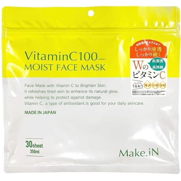 ビタミンC100 モイストフェイスマスク 30枚入 Make.iN VitaminC100 MOIS...