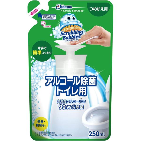 ジョンソン スクラビングバブル アルコール除菌 トイレ用 プッシュ式 詰め替え用 250ml ｜ ト...