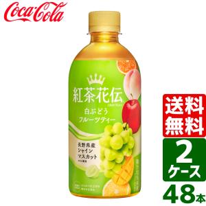 【2ケースセット】紅茶花伝 クラフティー 白ぶどうフルーツティー 440ml PET 1ケース×24本入 送料無料｜rakushindenki