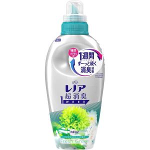 P&G レノア 超消臭 1WEEK 柔軟剤 フレッシュグリーンの香り 本体 530ml｜rakushindenki