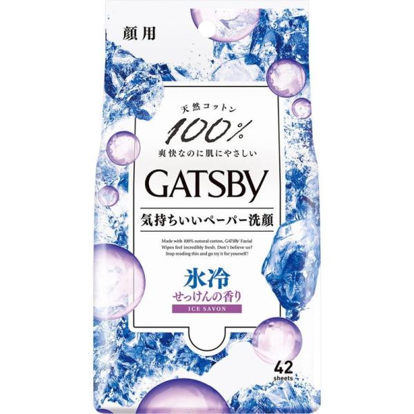 マンダム GATSBY ギャツビー フェイシャルペーパー アイスタイプ せっけんの香り 徳用 42枚...