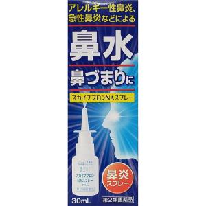 （第2類医薬品）日新薬品工業 スカイブブロンNAスプレー 30mL ｜ 花粉 花粉症 点鼻 ハウスダスト 鼻炎 くしゃみ｜rakushindenki