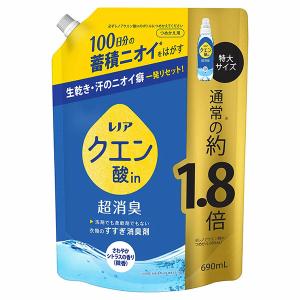 P&G レノア クエン酸in 超消臭 すすぎ消臭剤 さわやかシトラス(微香) 詰め替え 超特大 1080ml｜rakushindenki