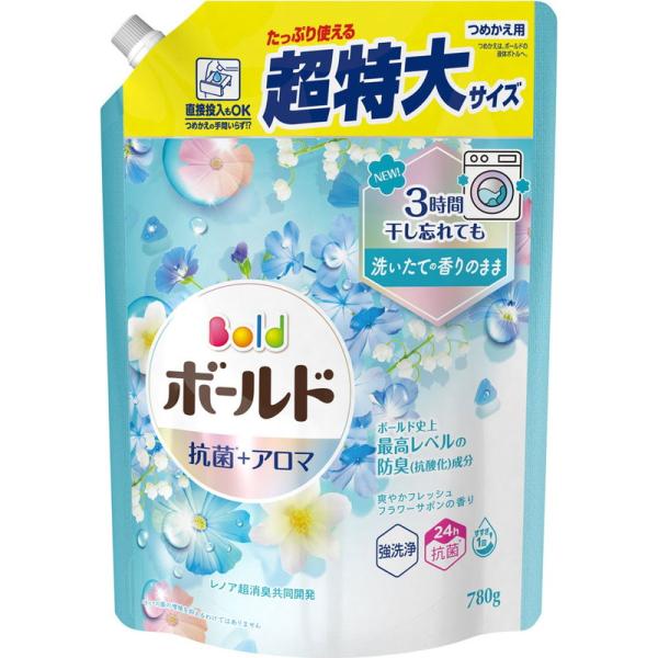 P&amp;G ボールド 液体 爽やかフレッシュフラワーサボンの香り 詰替 超特大 780g 洗濯洗剤