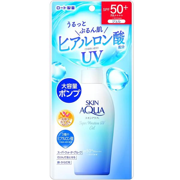 ロート製薬 スキンアクア スーパーモイスチャーUVジェルポンプ 140g SPF50+ PA++++...