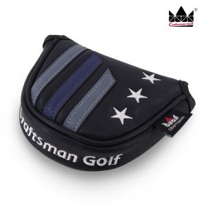 ゴルフパターカバー（CRAFTSMAN クラフトマン）ヘッドカバー　マレットタイプ　Putter Cover　マグネット式　アメリカ風　1個入り