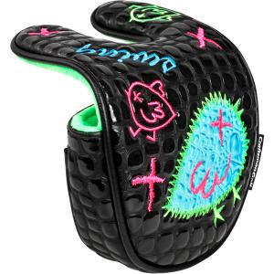 Craftsman Golf ゴルフヘッドカバー　マレットタイプ　 パターヘッドカバー マグネット付き　シンプル　オシャレ　黒