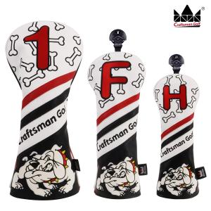 CRAFTSMAN クラフトマン　ゴルフヘッドカバー　ウッドカバー　HeadCover　ドライバー/フェアウェイ/ユーティリティー　ブルドッグシリーズ　３枚セット