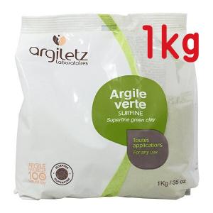 【フランス産 】グリーンクレイ（イライト）　微粉末60ミクロン　1kｇ【Argiletz（アルジレッツ）】最高級フレンチクレイ・化粧品登録