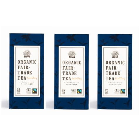 ベルガモット精油で作られた本物のアールグレイ オーガニック 紅茶　ティーバッグ 2g×25　3箱組　...