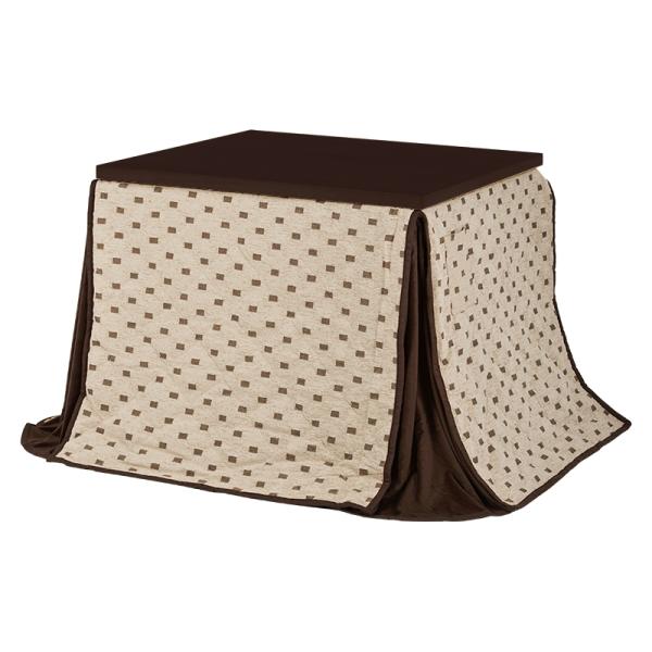 ダイニングこたつテーブル うす掛布団付き2点セット コタツ 高さ調整 おしゃれ ナチュラルモダン 6...