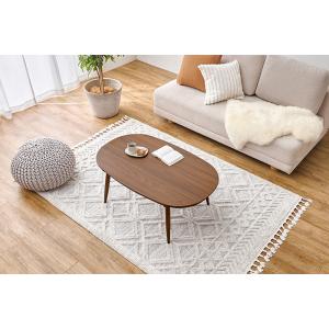 こたつテーブル おしゃれ レトロ ナチュラルモダン 丸 楕円形 510W石英管ファンヒーター 炬燵 ...