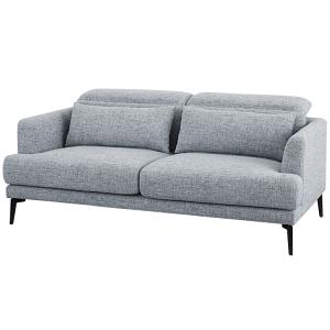 ソファー 3人掛け リクライニング ハイバック おしゃれ レトロ シック 上質感 レザー ファブリック 幅180cm 三人掛け オットマン付きセット