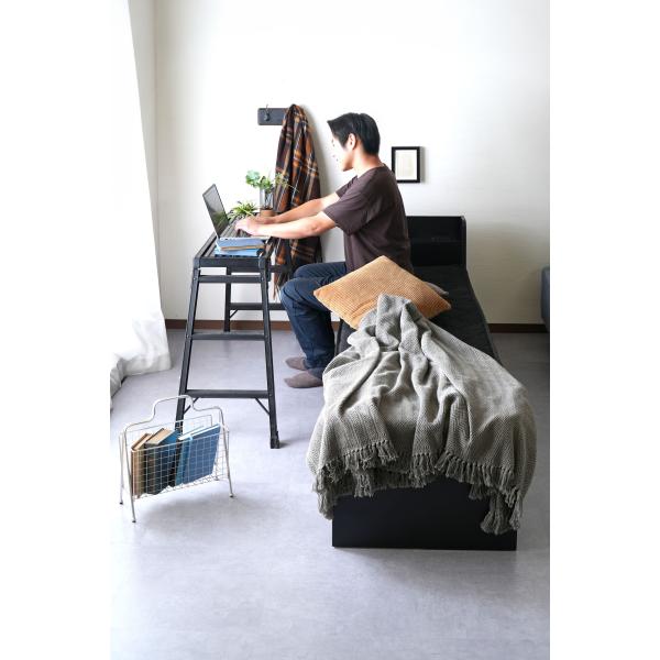 ベッド スモールセミシングル おしゃれ シンプルモダン ベット 木製 コンセント 棚 ラック 幅80...