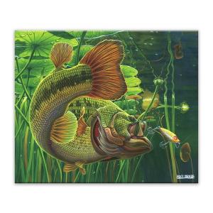 ファブリックパネル アートフレーム 釣り 魚 イラスト 壁掛け ウォール