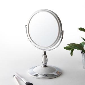 鏡 卓上ミラー ズームアップミラー メイク用 おしゃれ かわいい 脚付き 3倍鏡 等倍鏡 拡大鏡