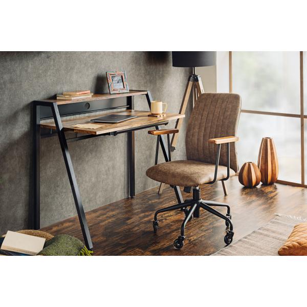 デスクチェア おしゃれ レザー ヴィンテージ 北欧モダン レトロ キャスター 回転 昇降 高さ調整 ...