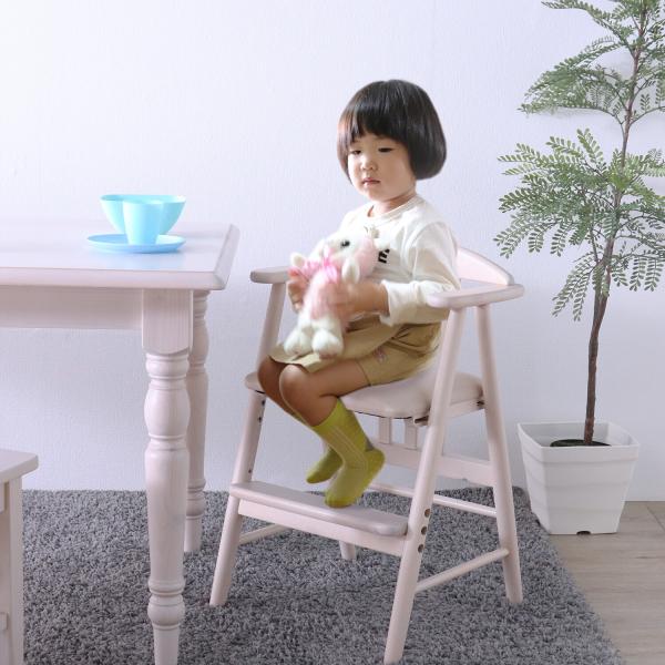 ベビーチェア 椅子 キッズ おしゃれ ナチュラルモダン 白 頑丈 高さ調整 大人も座れる 安全 ダイ...