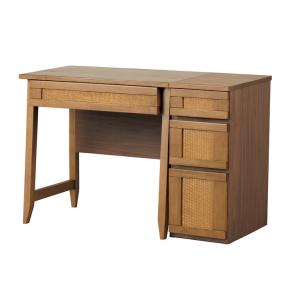 デスク 机 おしゃれ アジアン ラタン ラック 棚 レトロ 木製 ワークテーブル オリエンタル 80...