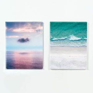 フォトパネル Surfboard on the beach at sunset 4枚セット 分割 海
