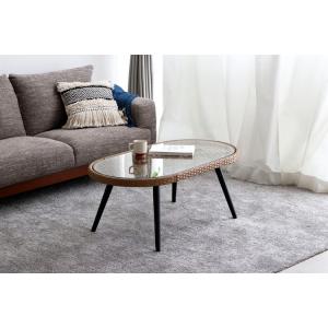 イケア（IKEA） コーヒーテーブル ゴールド調/ガラス 88cm big10590408