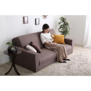 寝具 ソファ ソファベッド 日本製 ポケットコイル ロータイプ ベッド 2