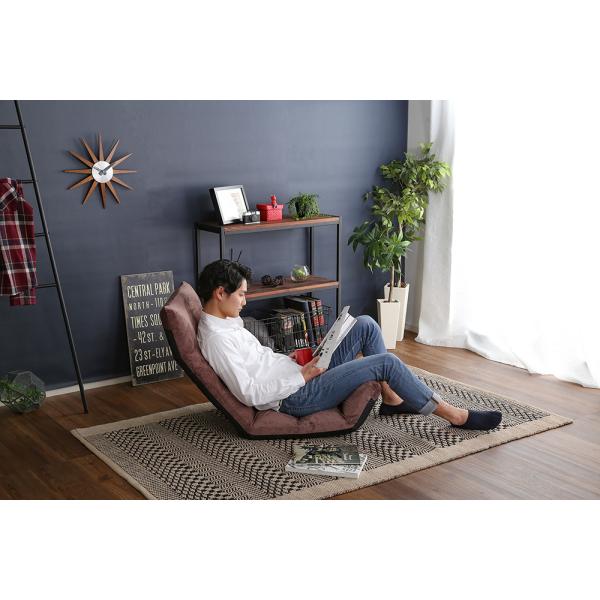 座椅子 おしゃれ ハイバック リクライニング コンパクト ヘッドレスト 日本製 フロアチェア かわい...