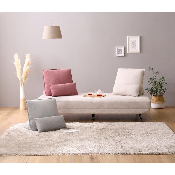 アイランドソファー 3人掛け 白 おしゃれ 北欧モダン くすみカラー 三人掛け ベッド かわいい